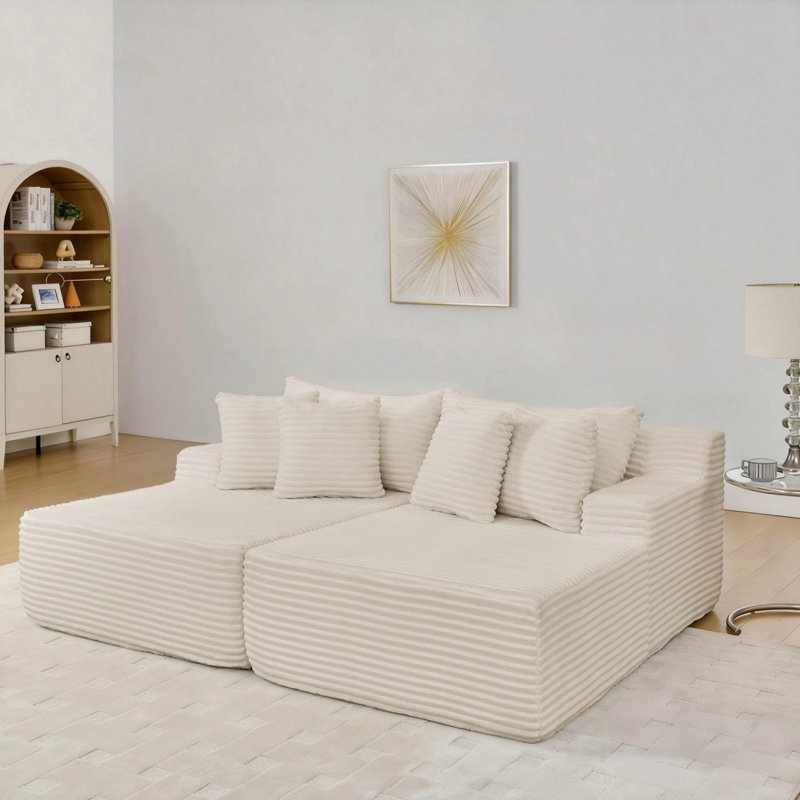 Two-Seater Lazy Sofa, Beige