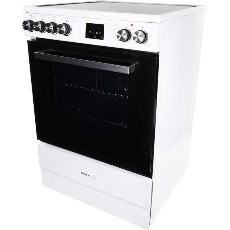Urban Living 24-in. 4 Element Freestanding Range, White, Electric