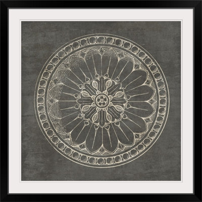 «Rosette I», impression en gris