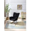Fauteuil berçant oscillant à oreilles en tissu bleu foncé avec poche de rangement latérale, chaise berçante d'allaitement douce et confortable, base en bois massif robuste et sécuritaire, fauteuil d'appoint polyvalent pour la chambre de bébé et le salon.-1686319663