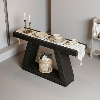 Table de canapé, console, table d'appoint à deux niveaux Vintage