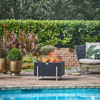 Rectangle Steel Wood Burning Fire Pit