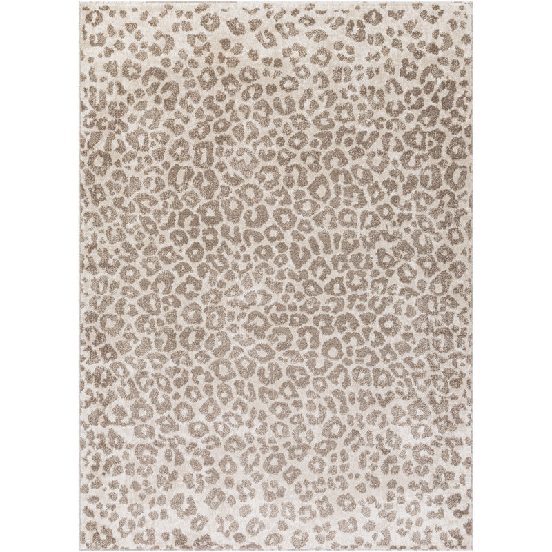 Tapis brun à imprimé animal Schiffman, Rectangle 8 pi 10 po x 12 pi
