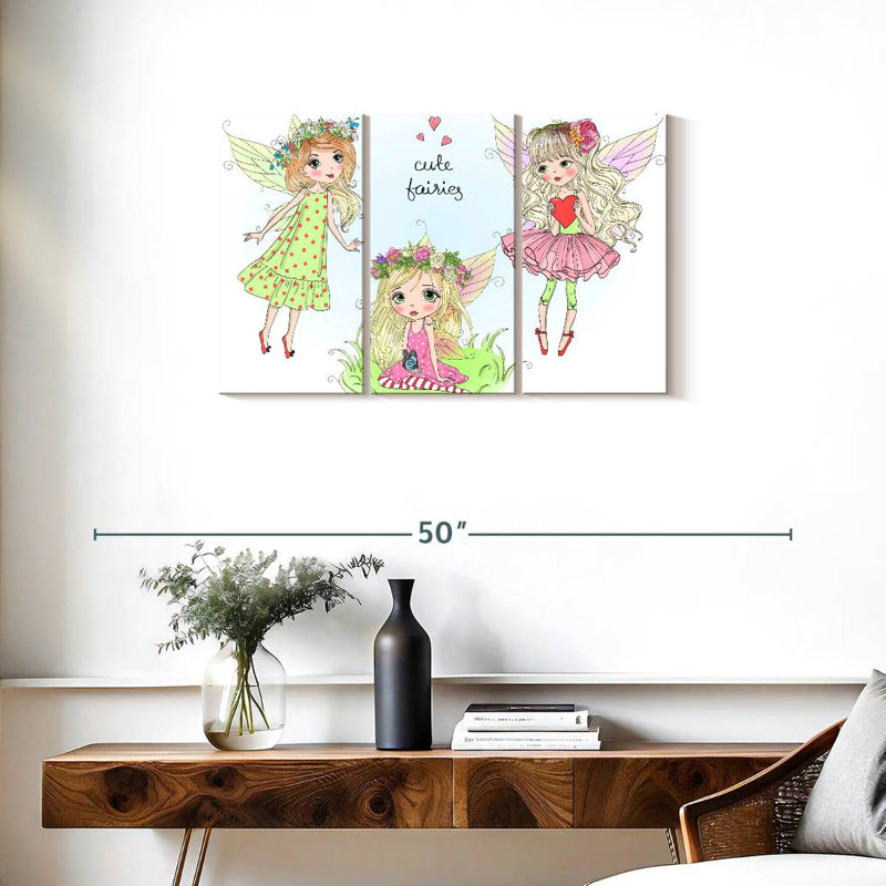 Cute Fairies, 20" H x 33" W