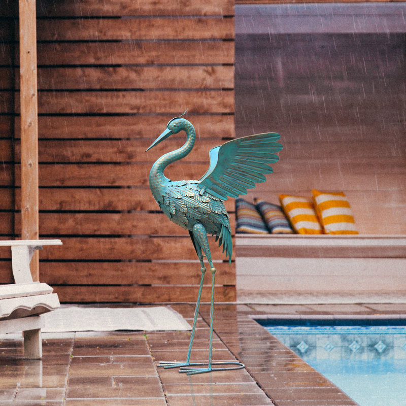 Statue de jardin Orlee Crane, Vert