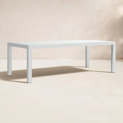 Camela Rectangular Outdoor Dining Table Umbrella Hole , 90 " W 42.09 " D