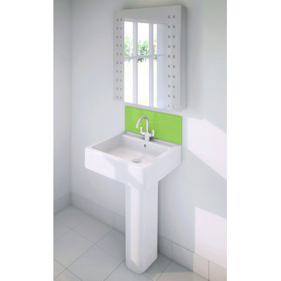 90cm W x 20cm L Glass Peel and Stick Panel