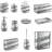 Dwellza Silver Mosaic Mirrored Bathroom Vanity Tray