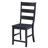 Black 5-Piece Rectangular Trestle Dining Table Set