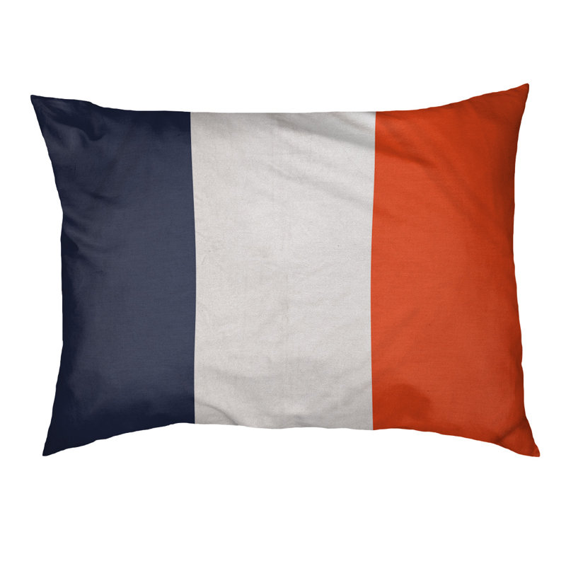 Oreiller Oklahoma, Très grand (l 50 po x P 40 po x H 7 po), Bleu / Orange