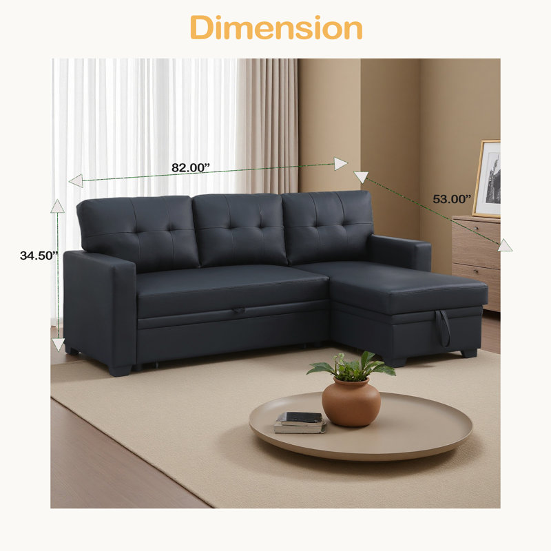 Canapé modulaire convertible rembourré avec méridienne coulissante