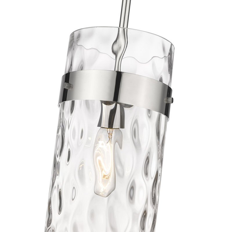 Luminaire suspendu 1 lumière Aultman, Nickel poli