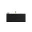 Meuble-lavabo noir mat avec lavabo et rangement en céramique