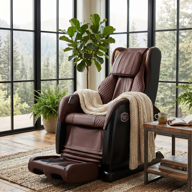 Fauteuil inclinable de massage complet avec repose-pieds réglable et conception zéro gravité