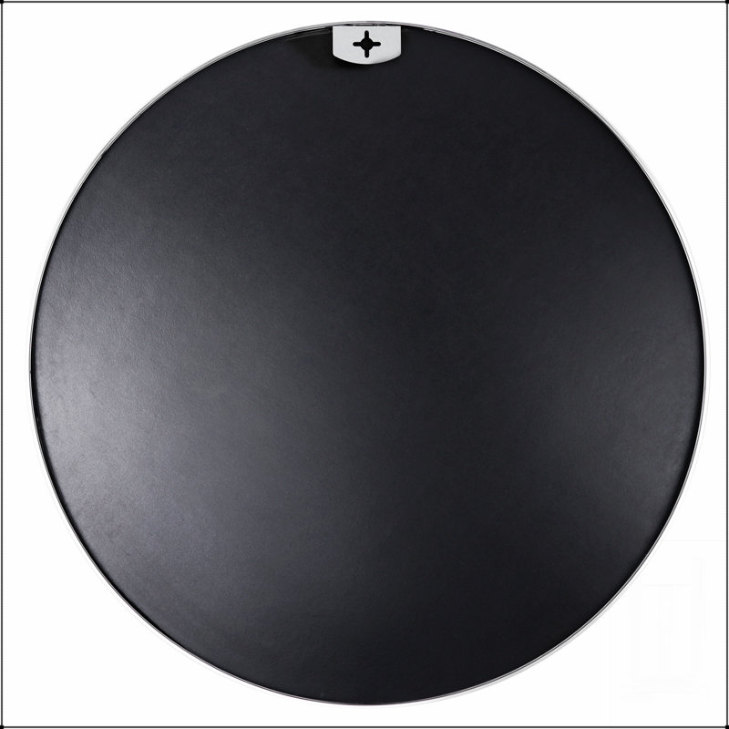 Miroir rond en métal durable avec film incassable et installation facile, pour un décor moderne et contemporain., Argent
