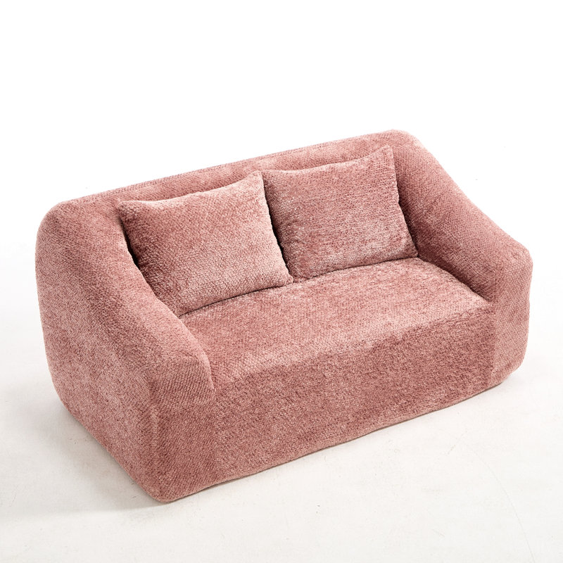 Chaise longue surdimensionnée pour l'intérieur, canapé-lit moderne en chenille à assise profonde avec coussins décoratifs et accoudoirs, canapé-lit pour le salon, chambre à coucher
