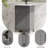 20" Bathroom Vanity Shelf Unit - Ceramic Basin, Space Optimization Cabinet, Basin & Stylish Design-1508693298