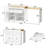 80.63" Extendable Kitchen Island With Power Outlet, 2 Storage Drawers, Open Shelves-129517313