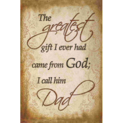 " Greatest Gift Dad Top Print "