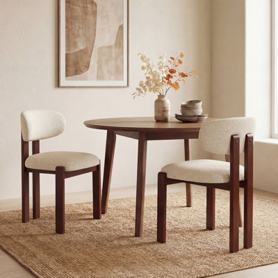 40.5cm H Fabric Upholstered Upholstered Back Side Chair in Camel