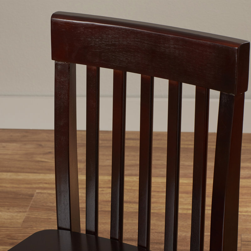 Espresso Wood Writing Desk with Hutch and Chair