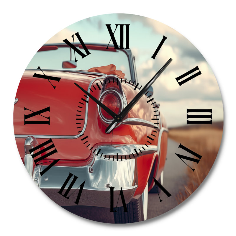 Horloge murale rétro en métal Vintage Classic Drive, Grand