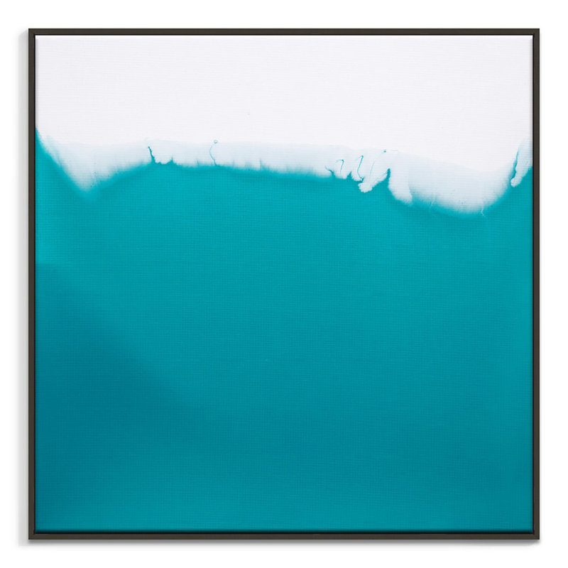 Flow 7 by Chalie MacRae - Painting on Canvas, 76cm H x 76cm W, Black