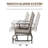 Patio Glider With Middle Table - Metal Frame In Brown Double Gliding Fun, Breathable Seating, Steel For Backyard And Use Porch Bench Garden Frame, Fabric, Energy Design