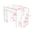 Lit mezzanine avec bureau, lumières DEL et rangement-848312957