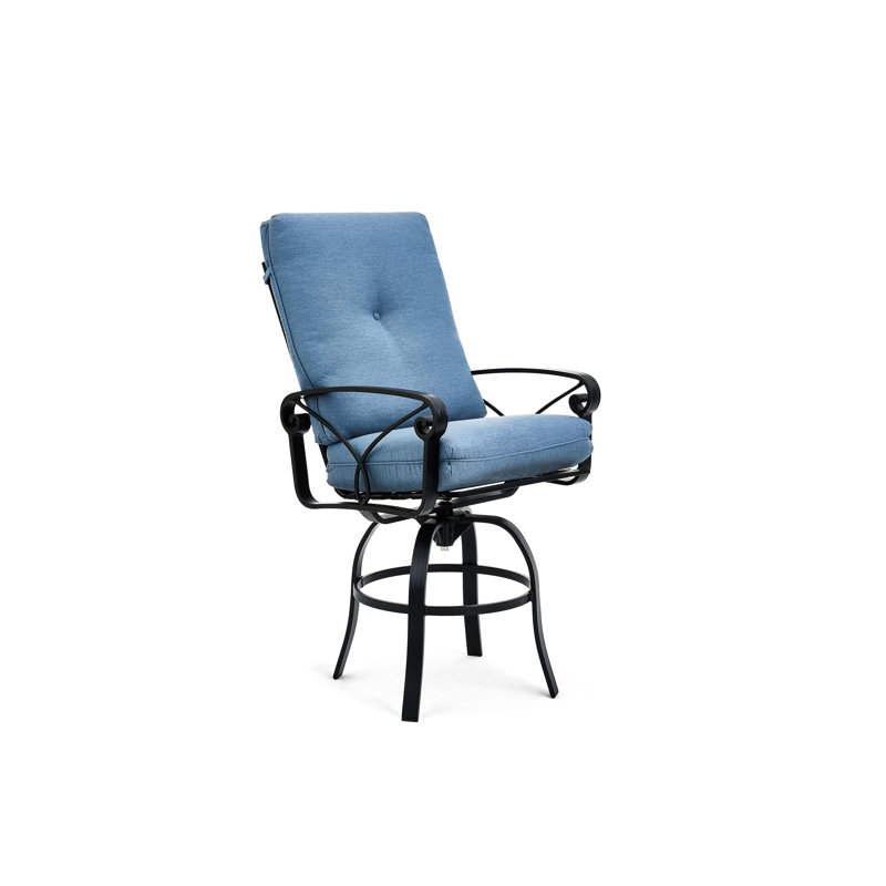 Palazzo Cushion Counter Stool with Metal Frame