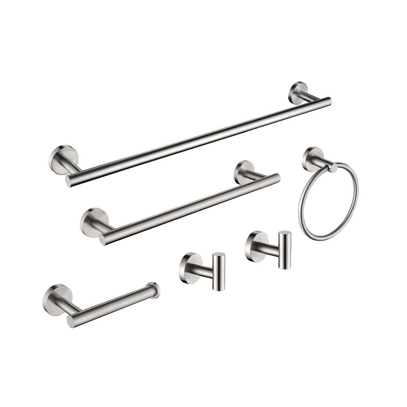6 - Piece Bathroom Hardware Set, Silver