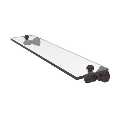 Freyja Glass Accent Shelf with Towel Bar