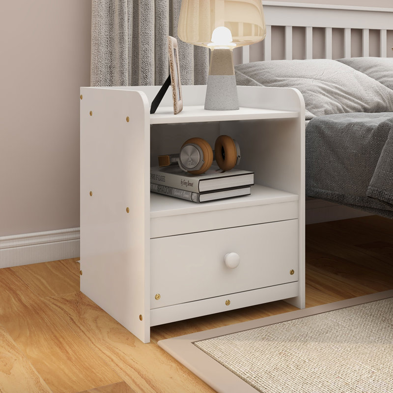 Cadre de lit simple Bracho 36,1 po, Simple, Blanc