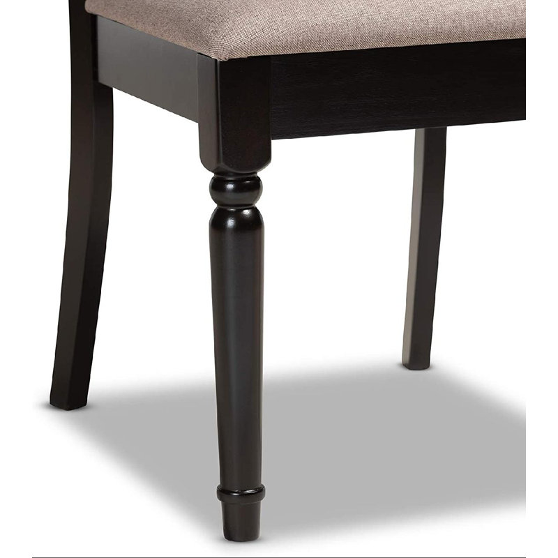 Ingaret Guillemette Upholstered Solid Wood Cross Back Parsons Chair