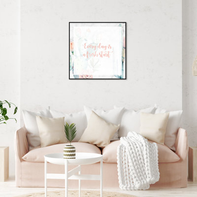 «Fresh Start Dry Erase Inspirational Quotes and Sayings», impression sur toile