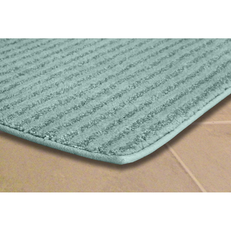Tapis pour salle de bain en nylon avec envers antidérapant Viridian, Écume de mer, 24 po x 40 po