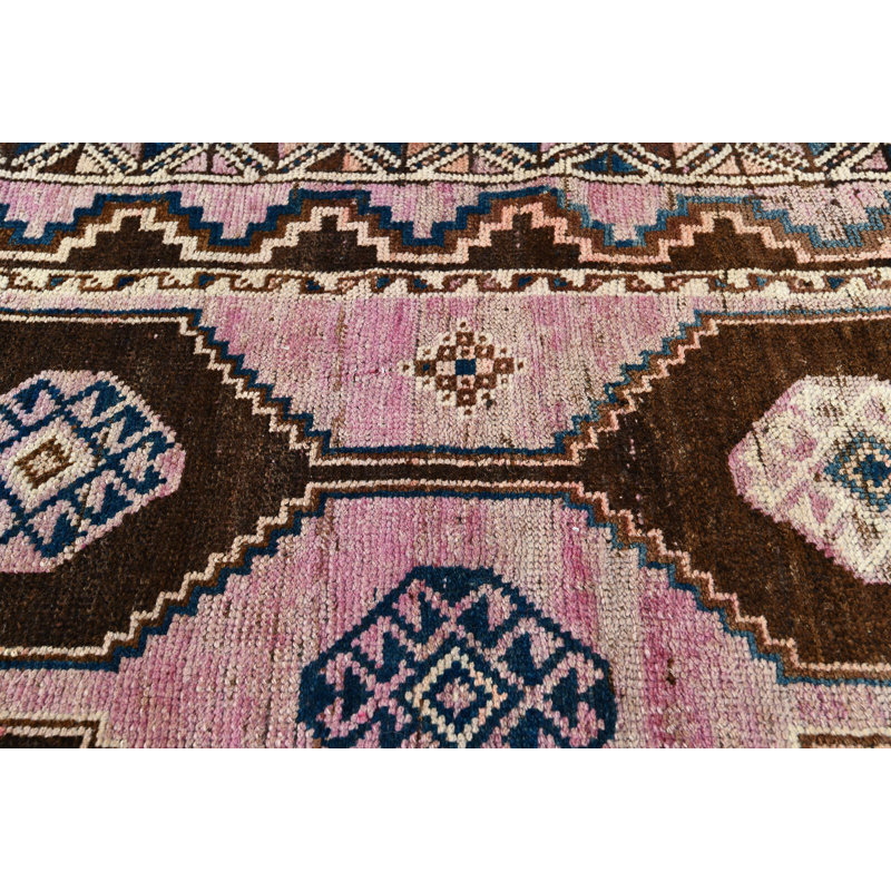Tapis oriental délavé semi-antique semi-antique