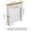 Radiator Cover with Built-In Drawer and Lift Top Shelf, White Frame with Wood-Effect Top, 112cm Wide x 19cm Deep x 95.5cm High-138036591