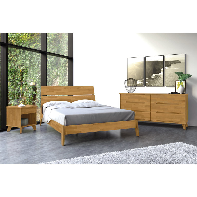 Linn Bed, Natural Oak, Full