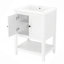 24" Modern Sleek Bathroom Vanity Elegant Ceramic Sink With Solid Wood Frame Open Style Shelf-115688460