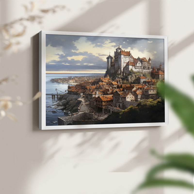 Paysage, série XCI, reproduction encadrée, H 16 po x l 20 po, Blanc