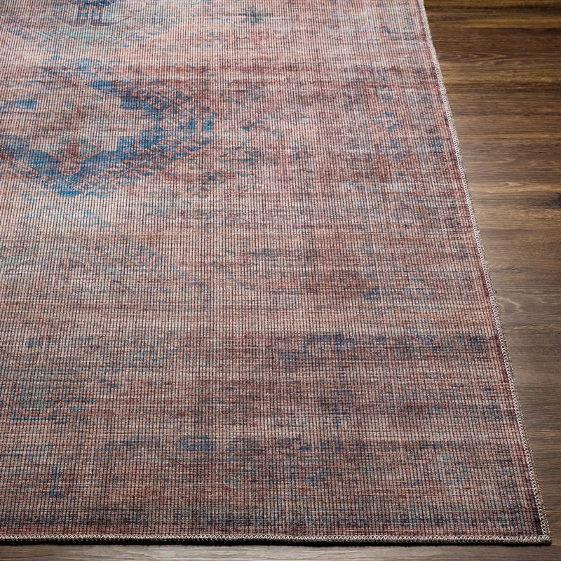 Tomishige Oriental Blue/Beige/Burgundy Area Rug, Rectangle 9'3" x 12'