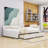 Full Upholstered Sofa Daybed with Drawers-889739982