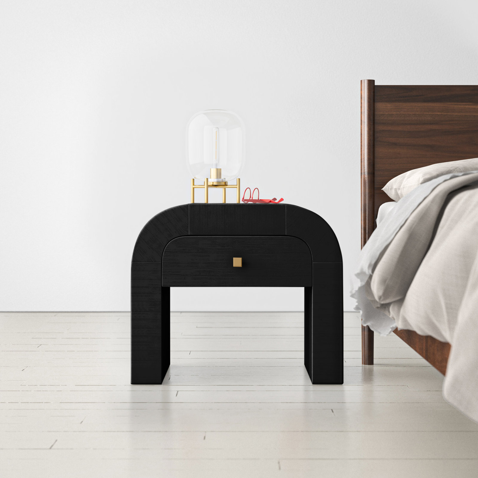 Baxley 1 - Drawer Nightstand, Black