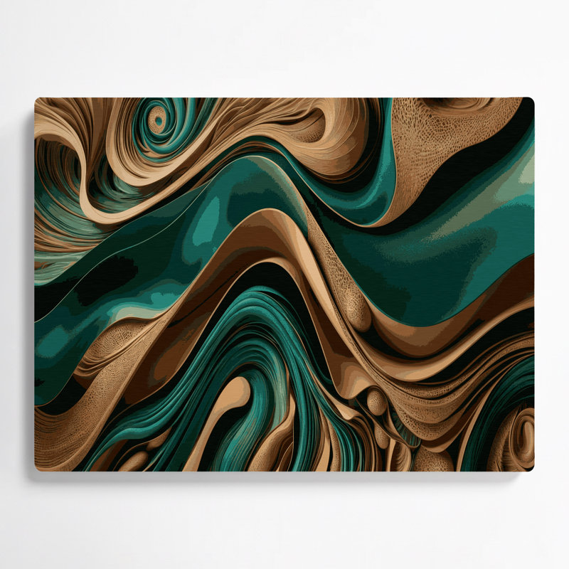 «Biomorphic Abstraction 29», art mural en métal vert, H 12 po x l 18 po