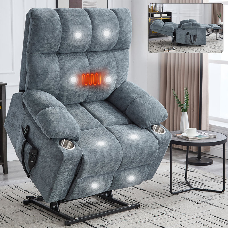 Fauteuil inclinable et chauffant à deux moteurs avec position infinie et jusqu'à 350 LBS