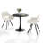 Karahalios Napalis 3-Piece Small Space Dining Set â€“ Round Table & Swivel Chairs for Kitchen, Condo or Breakfast Nook-965230955-965230952