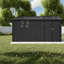 Remises en métal durables, design moderne noir, utilisation spacieuse dans le jardin