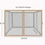 Filet de jardin 10 pi x 10 pi 10 pi x 10 pi, beige avec fermetures à glissière, taille 116,5 po x 81,1 po, attaché par des anneaux à pression et des sangles de coin sécurisées, large, profond, haut,