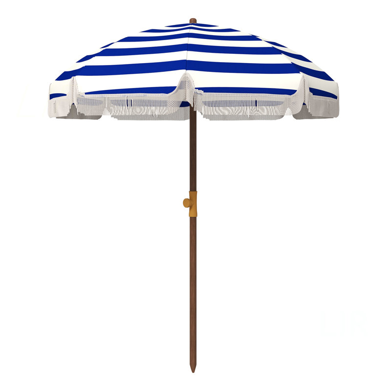 Parasol de plage portatif Outsunny, Bleu